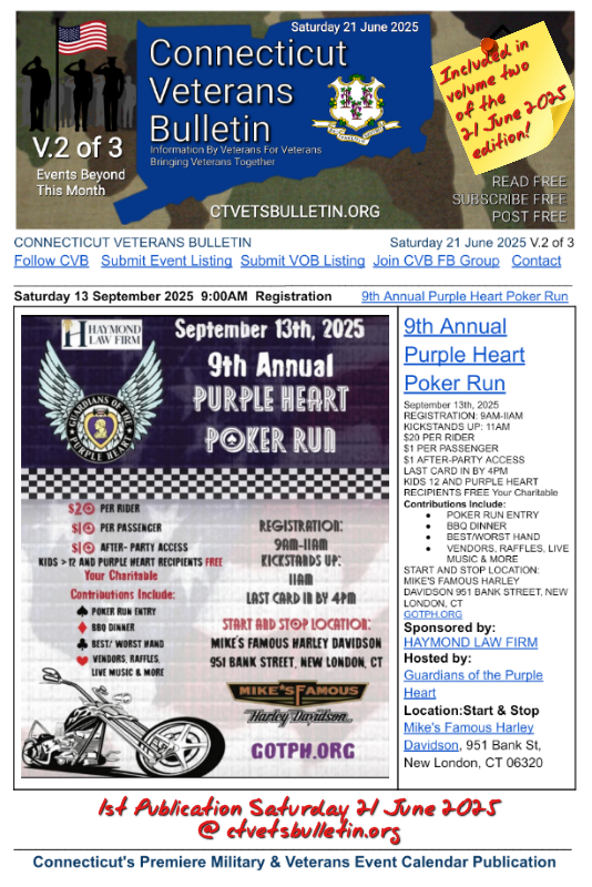 9th Annual Purple Heart Poker Run