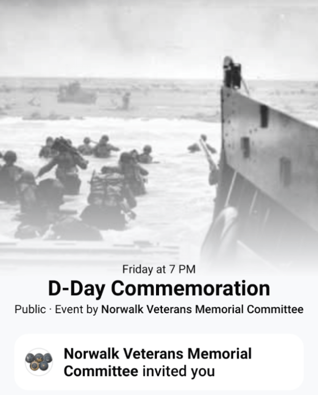 D-Day Commemoration by Norwalk Veterans Memorial Committee
