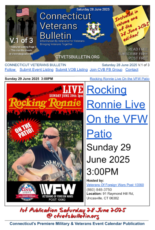 Rocking Ronnie Live On the VFW Patio
