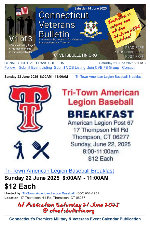 Tri-Town American Legion Baseball Breakfast