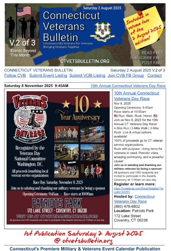 10th Annual Connecticut Veterans Day Race