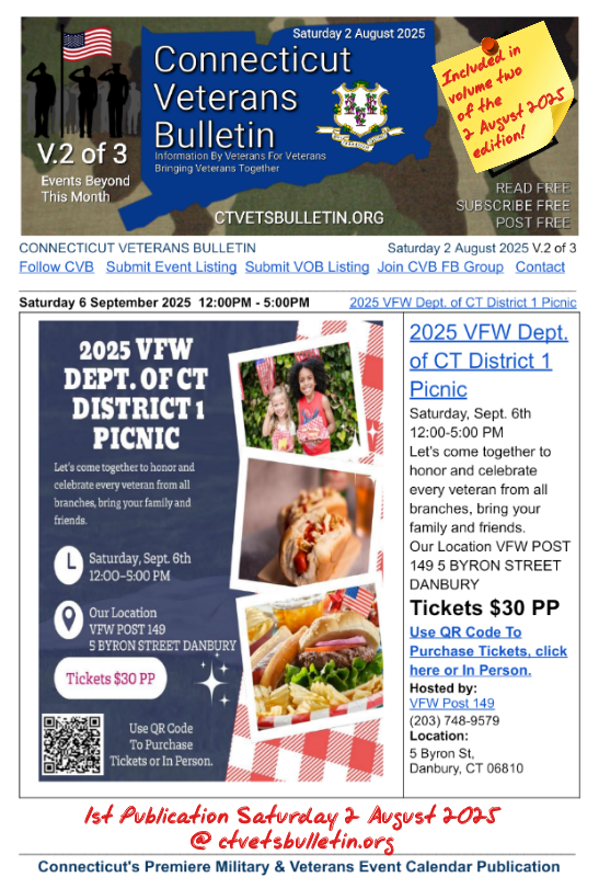 2025 VFW Dept. of CT District 1 Picnic