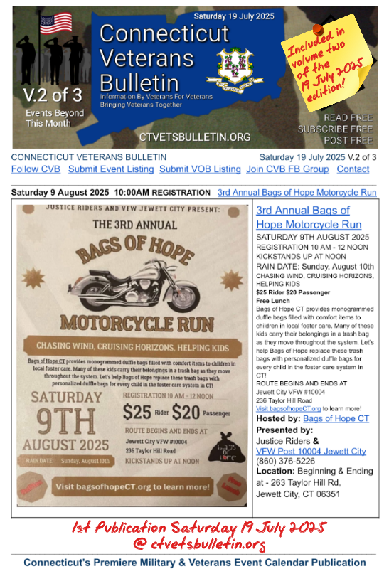 3rd Annual Bags of Hope Motorcycle Run