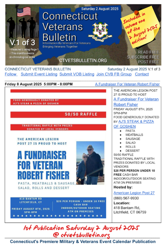 A Fundraiser For Veteran Robert Fisher