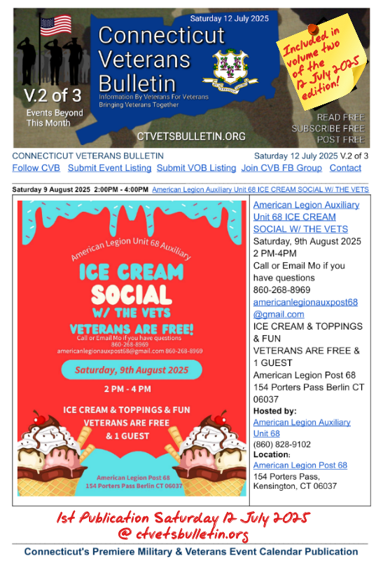 American Legion Auxiliary Unit 68 ICE CREAM SOCIAL W - THE VETS