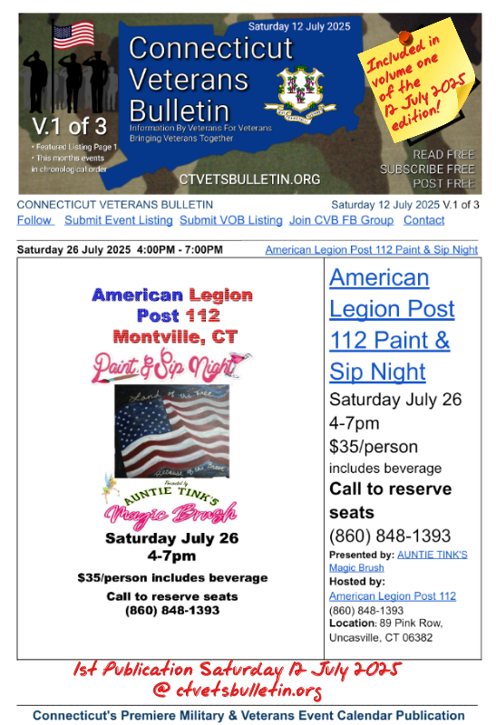 American Legion Post 112 Paint & Sip Night