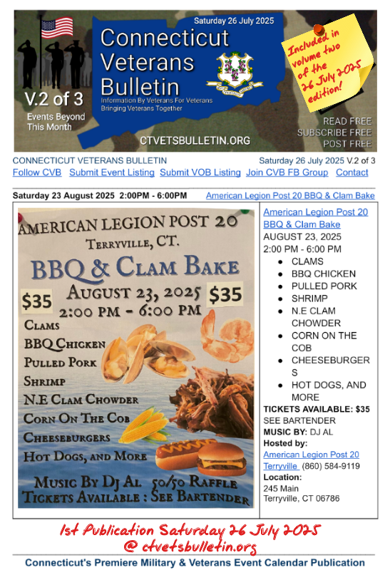 American Legion Post 20 BBQ & Clam Bake