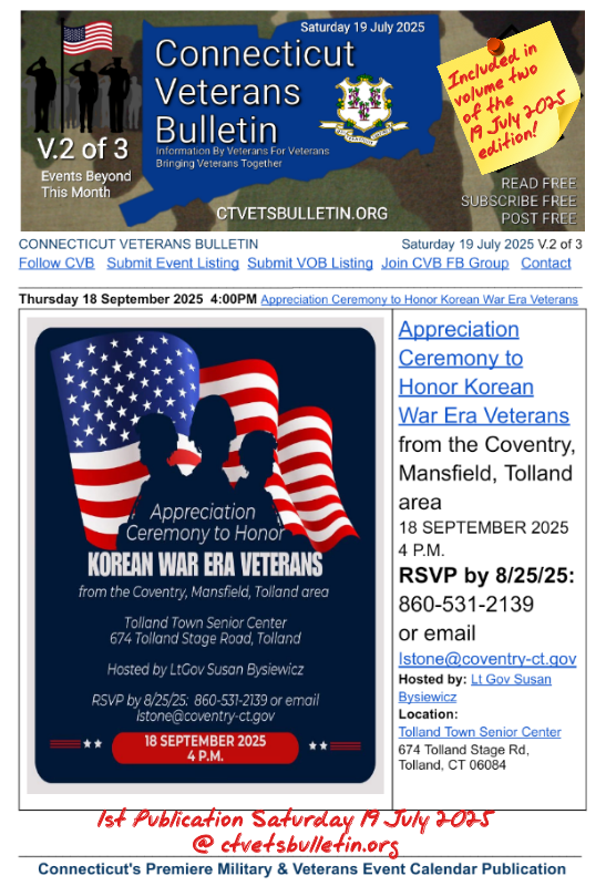 Appreciation Ceremony to Honor Korean War Era Veterans