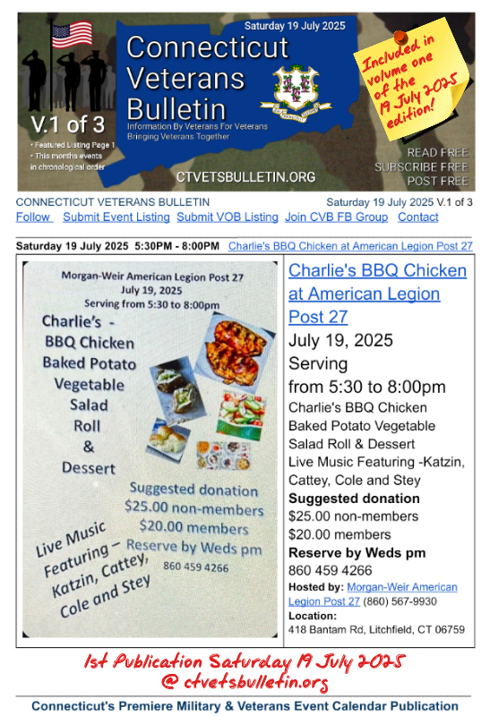 Charlie's BBQ Chicken at American Legion Post 27