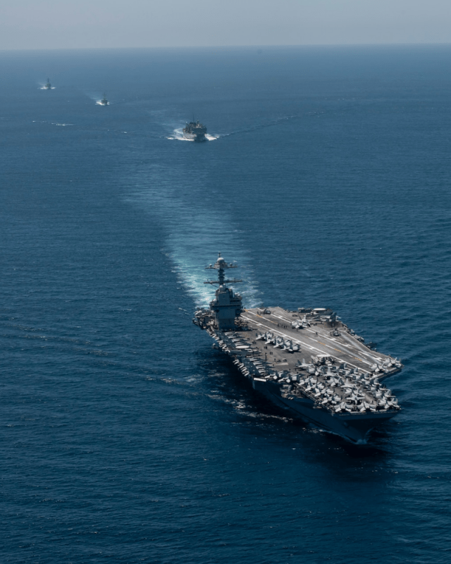 Ford Strike Group Enters Mediterranean with Spanish Navy Escort Through Gibraltar Strait