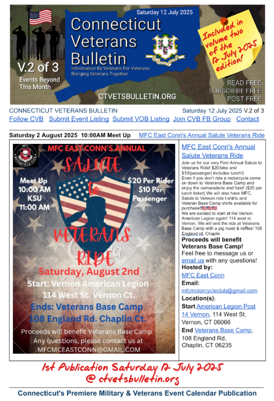 MFC East Conn's Annual Salute Veterans Ride
