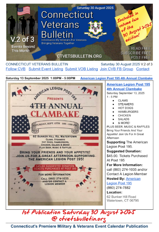 American Legion Post 195 4th Annual Clambake