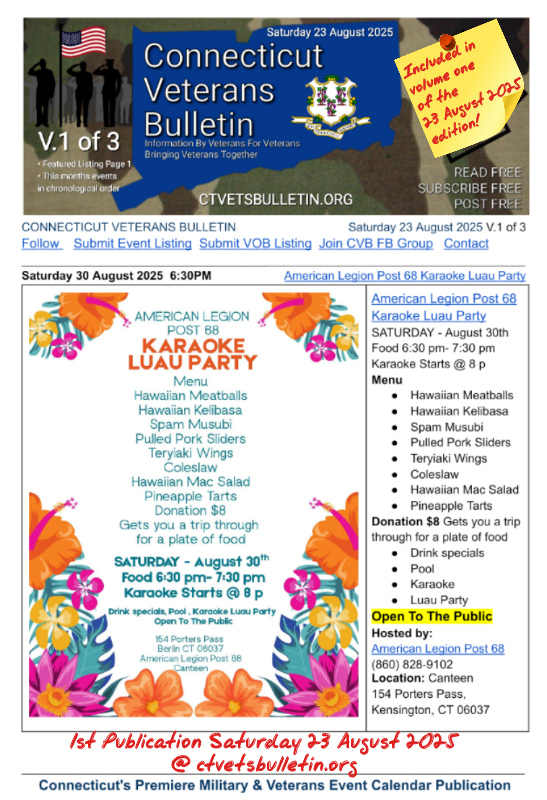 American Legion Post 68 Karaoke Luau Party