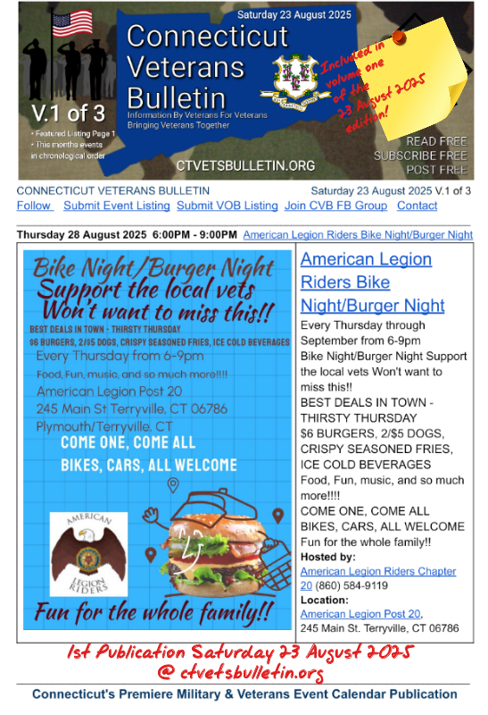 American Legion Riders Bike Night-Burger Night