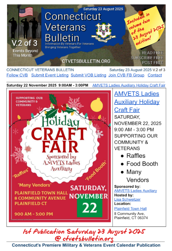 AMVETS Ladies Auxiliary Holiday Craft Fair
