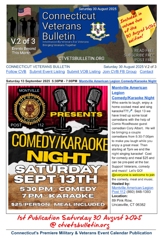 Montville American Legion Comedy/Karaoke Night