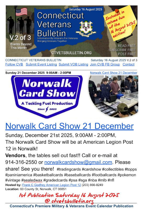 Norwalk Card Show 21 December