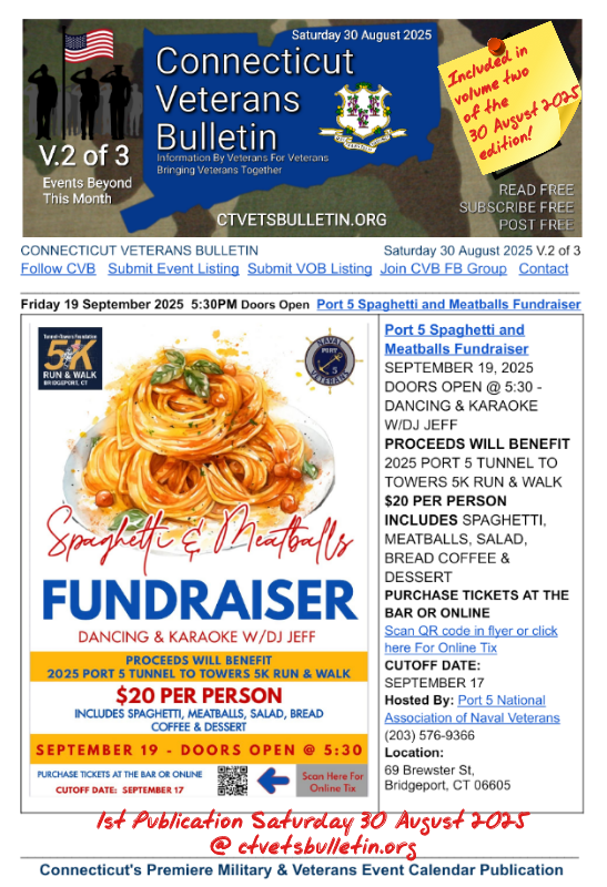 Port 5 Spaghetti and Meatballs Fundraiser