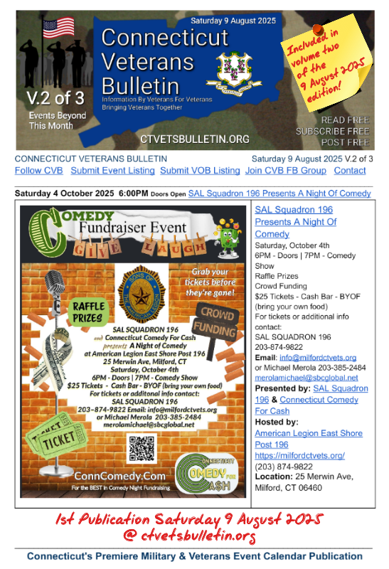 SAL Squadron 196 Presents A Night Of Comedy