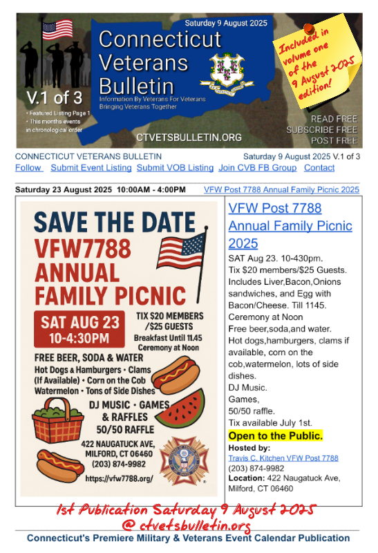 VFW Post 7788 Annual Family Picnic 2025