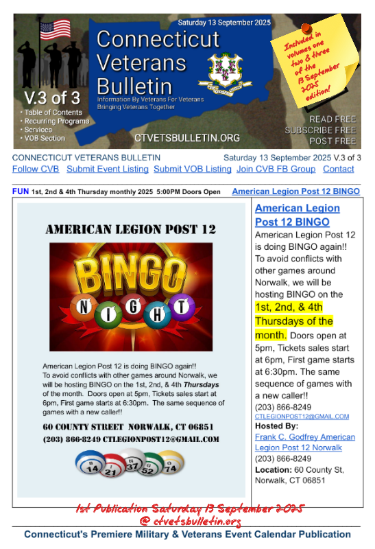 American Legion Post 12 BINGO
