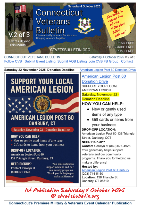 American Legion Post 60 Donation Drive