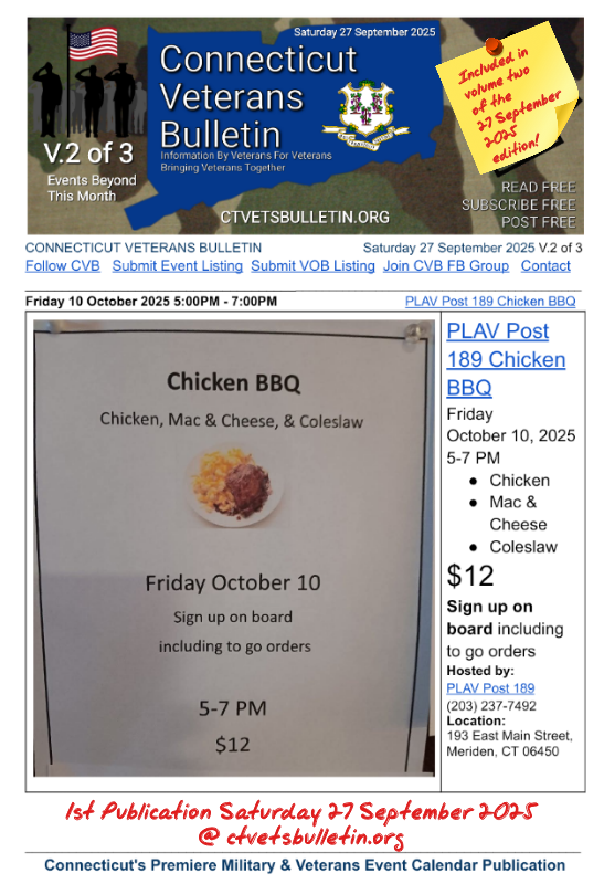 PLAV Post 189 Chicken BBQ