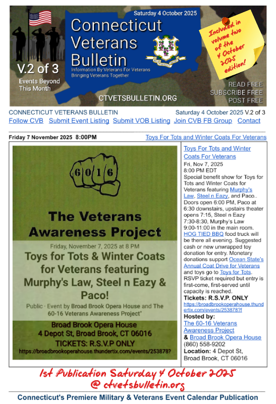 Toys For Tots and Winter Coats For Veterans