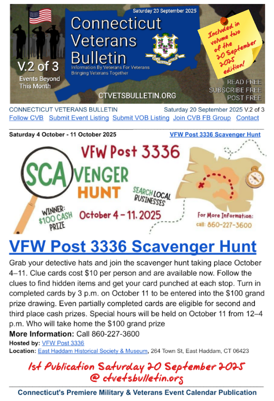 VFW Post 3336 Scavenger Hunt