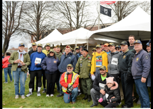 A past Veterans' Row tribute, courtesy of the Manchester Road Race