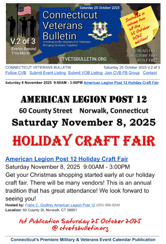 American Legion Post 12 Holiday Craft Fair