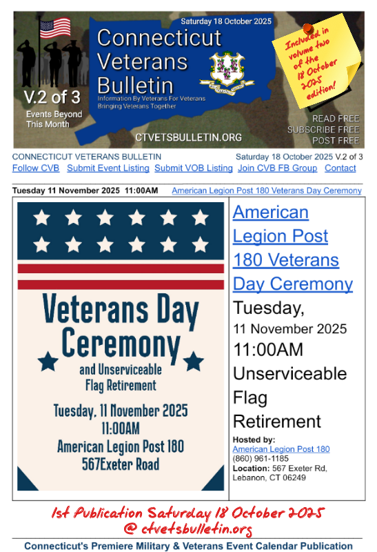 American Legion Post 180 Veterans Day Ceremony