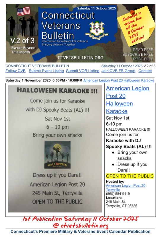 American Legion Post 20 Halloween Karaoke