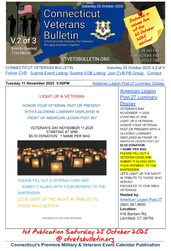 American Legion Post 27 Luminary Display