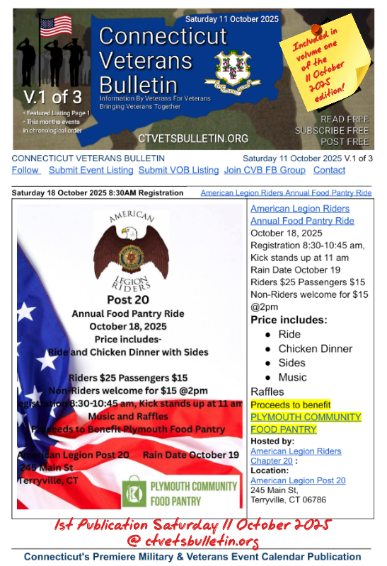 American Legion Riders Annual Food Pantry Ride