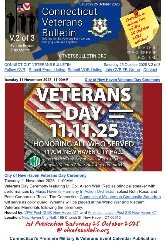 City of New Haven Veterans Day Ceremony