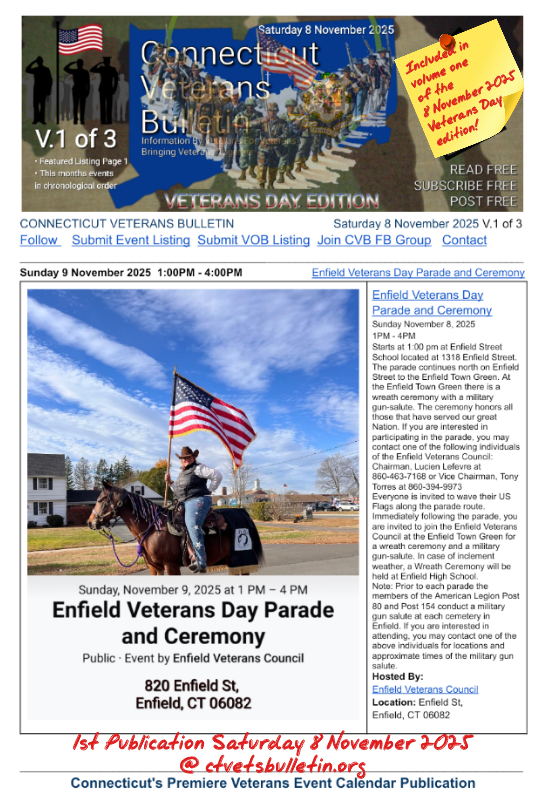 Enfield Veterans Day Parade and Ceremony