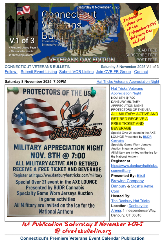 Hat Tricks Veterans Appreciation Night