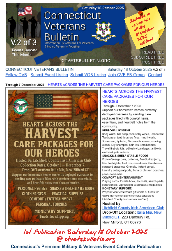 HEARTS ACROSS THE HARVEST CARE PACKAGES FOR OUR HEROES