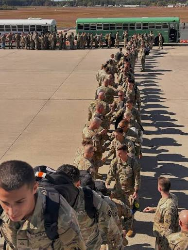 Hundreds of Connecticut National Guard Soldiers Depart from Bradley International Airport
