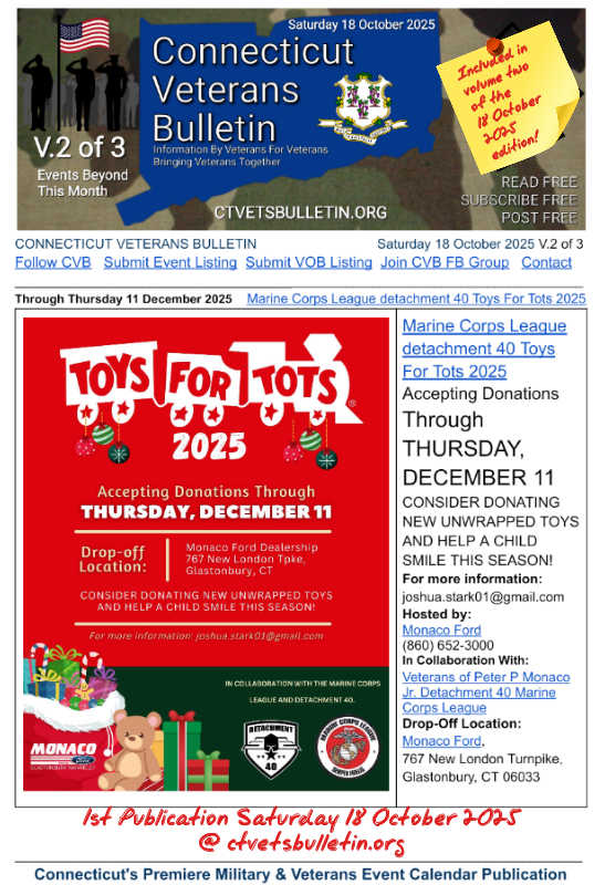 Marine Corps League detachment 40 Toys For Tots 2025