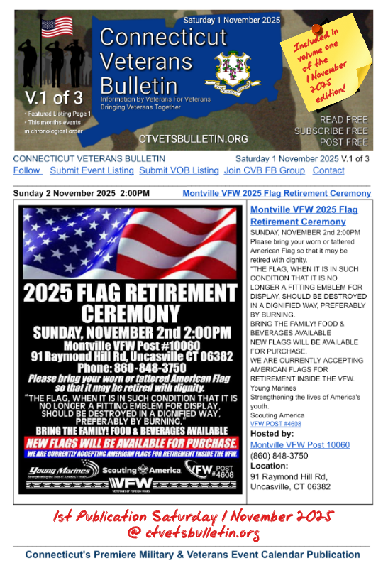 Montville VFW 2025 Flag Retirement Ceremony