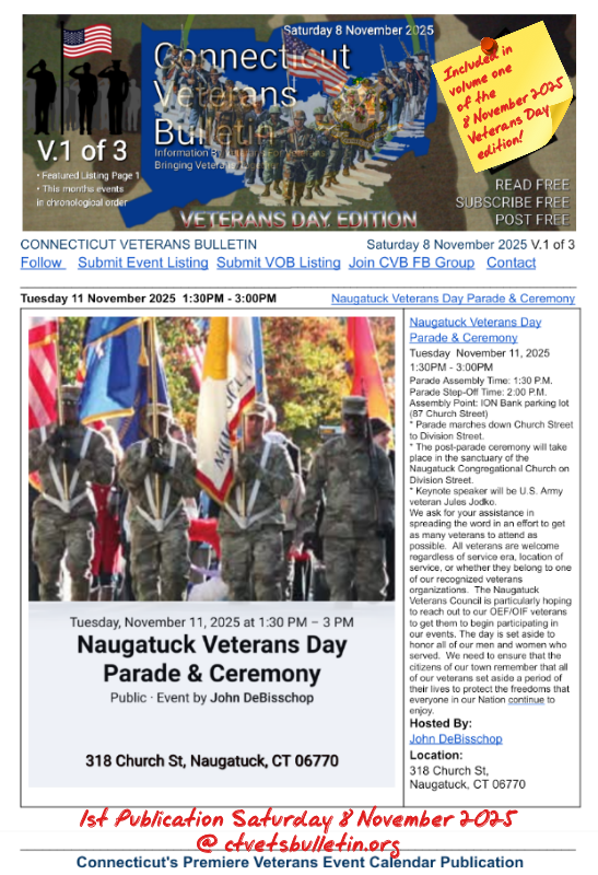 Naugatuck Veterans Day Parade & Ceremony