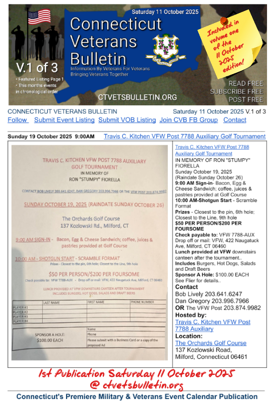 Travis C. Kitchen VFW Post 7788 Auxiliary Golf Tournament