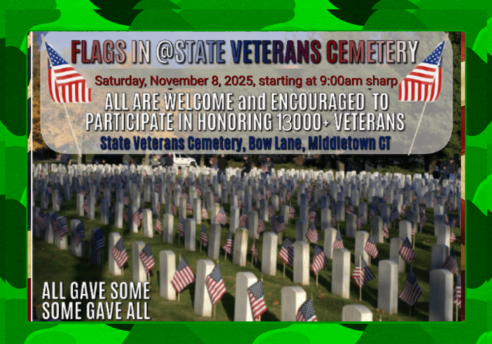 Veterans Day 2025 Flags In At The State Veterans Cemetery, Middletown, CT