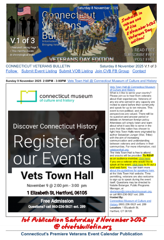 Vets Town Hall @ Connecticut Museum of Culture and History