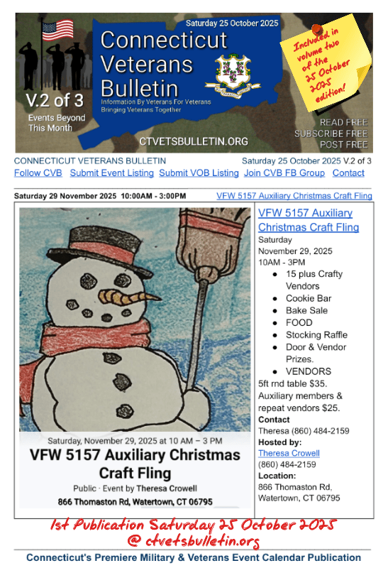 VFW 5157 Auxiliary Christmas Craft Fling