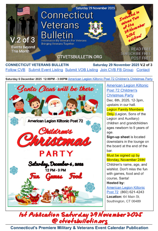 American Legion Kiltonic Post 72 Children's Christmas Party