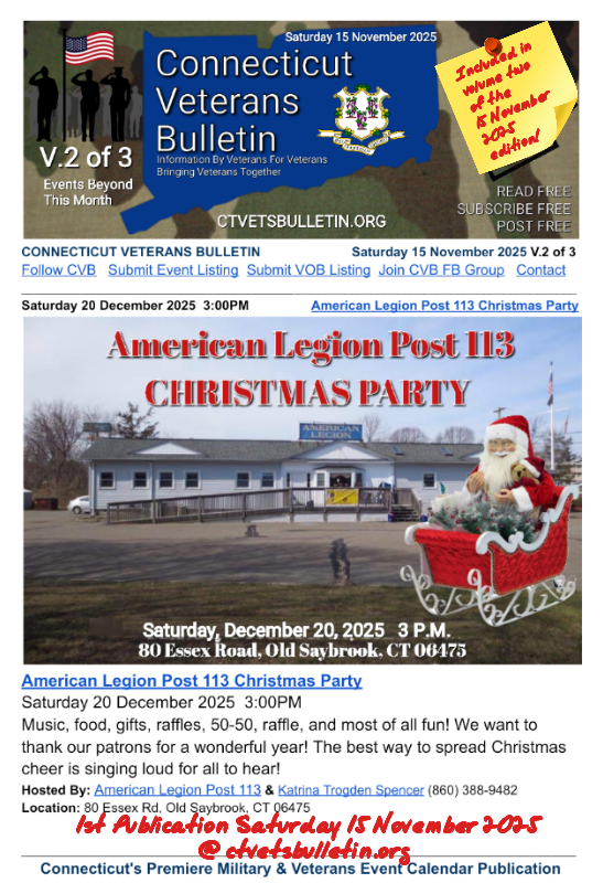 American Legion Post 113 Christmas Party 2025