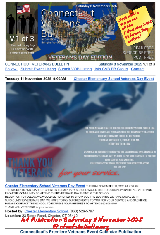 Chester Elementary School Veterans Day Event